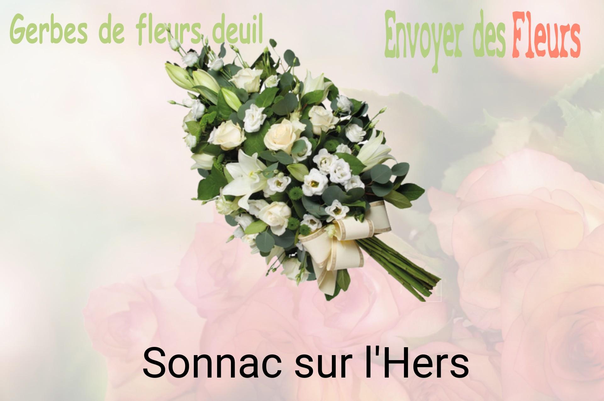 Gerbe de fleurs de deuil livrée à Sonnac-sur-l'Hers